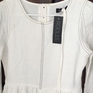 Brand new roolee white dress size small